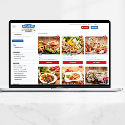 Produktfinder mit Such- und Filterfunktion